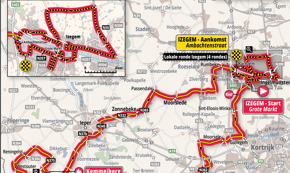 Parcours Ronde van Vlaanderen 2023 SimrinWeilong